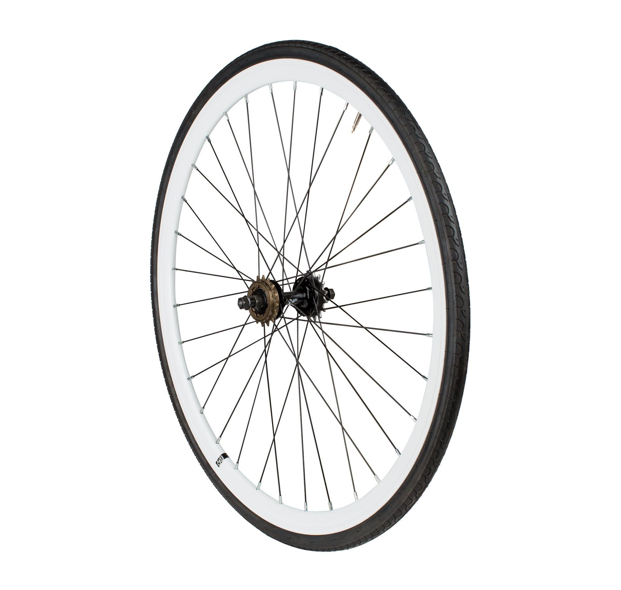 6KU Fixie Rear Wheelset, White