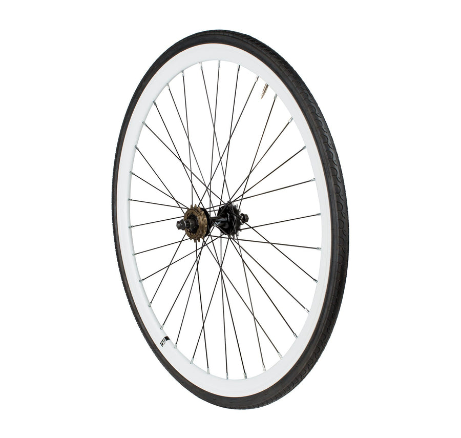 6KU Fixie Rear Wheelset, White