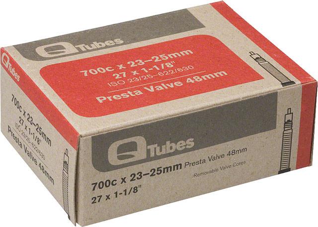 6KU Bikes Q-Tubes Presta Valve Inner Tube 700c x 18-23mm / 48mm Presta Valve - 6