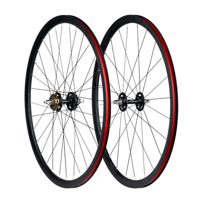 6KU Novatec Sealed Cartridge Fixie Wheelset, Black